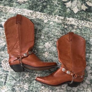 Vintage Leather Western Cowboy Boots